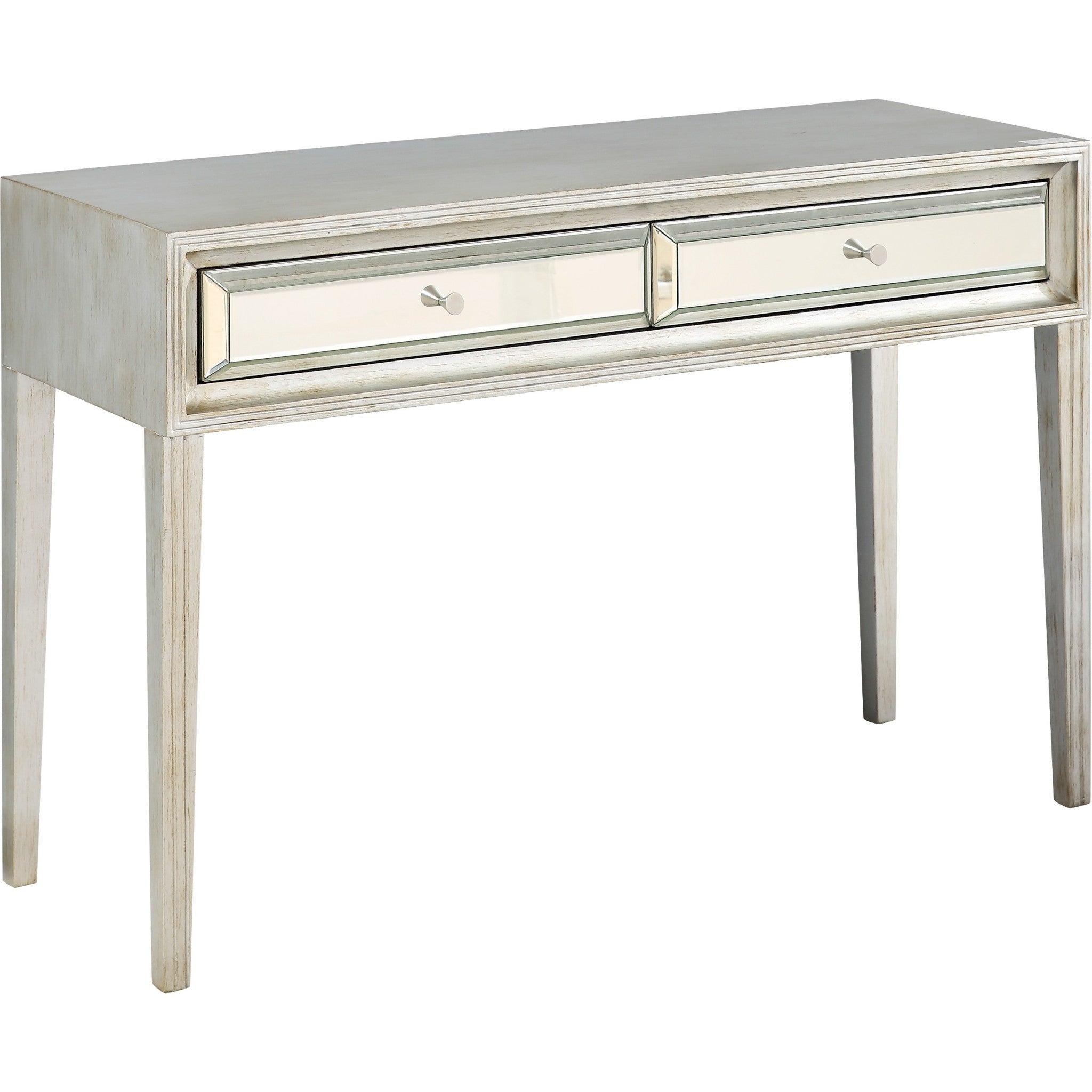 Antiqued Silver Finish Console Table