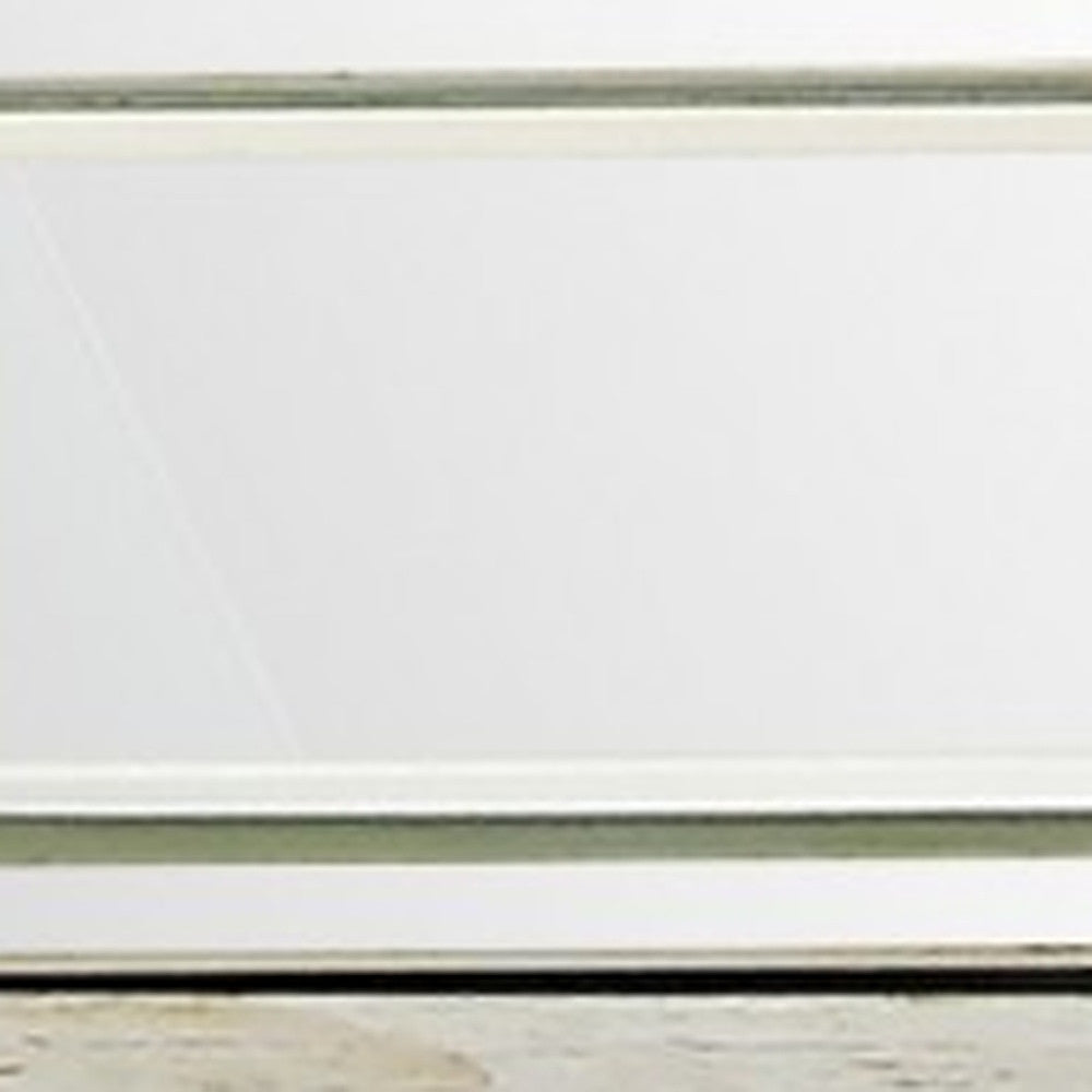 48" Silver Mirrored Glass Console Table