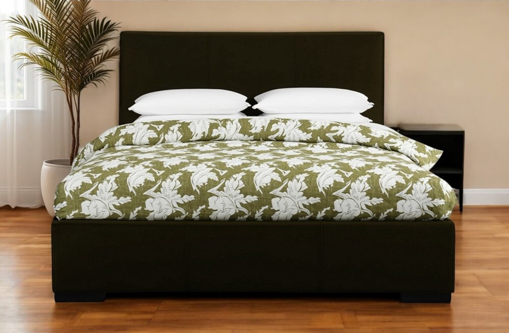 White Faux Leather King Bed Frame