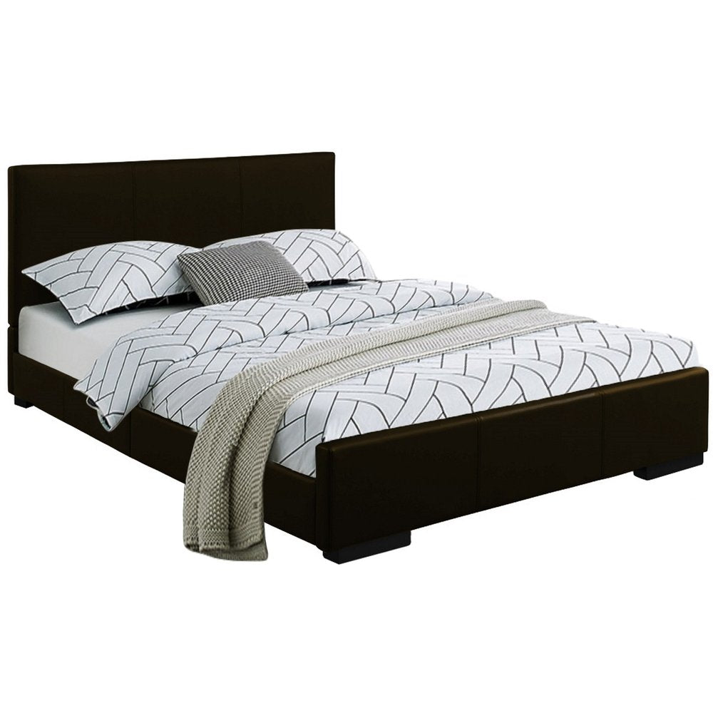 White Faux Leather King Bed Frame