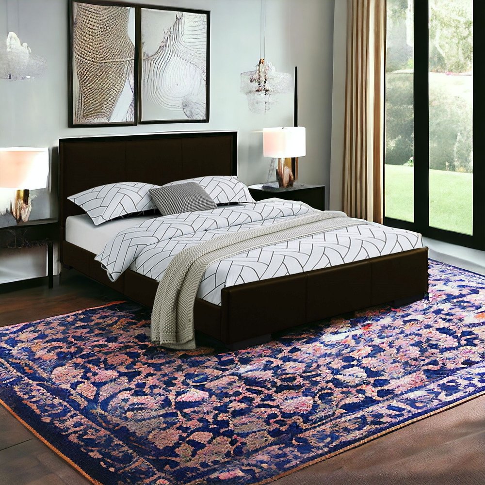 White Faux Leather King Bed Frame