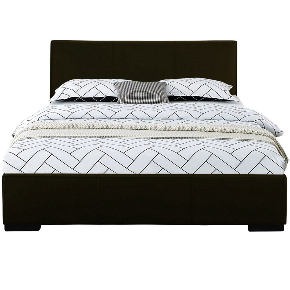 White Faux Leather King Bed Frame