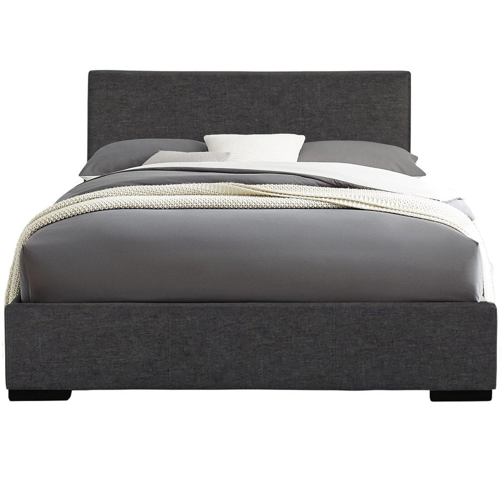 White Faux Leather King Bed Frame