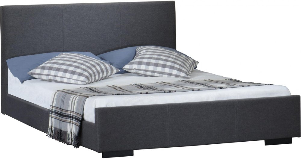 White Faux Leather King Bed Frame