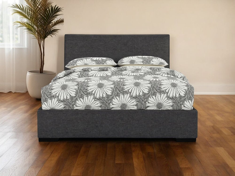 White Faux Leather King Bed Frame