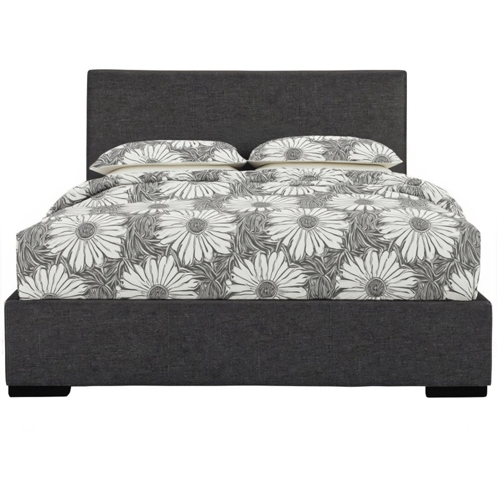 White Faux Leather King Bed Frame