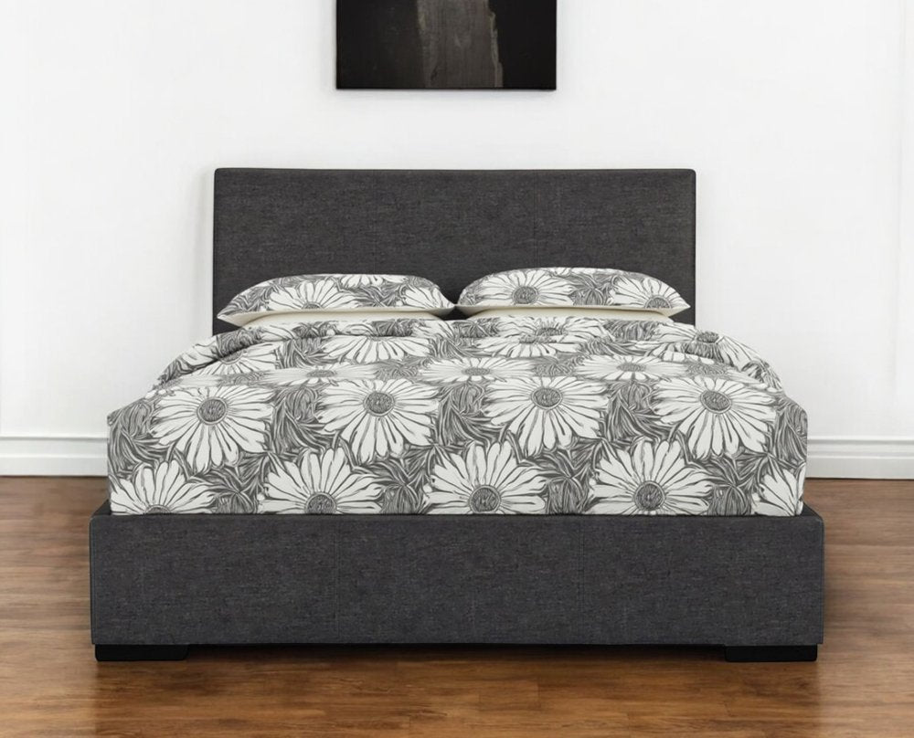 White Faux Leather King Bed Frame