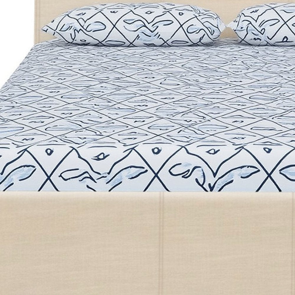 White Faux Leather King Bed Frame