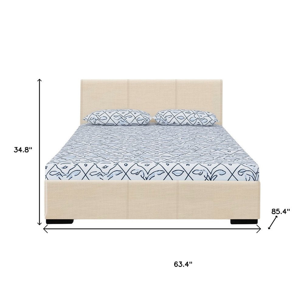 White Faux Leather King Bed Frame