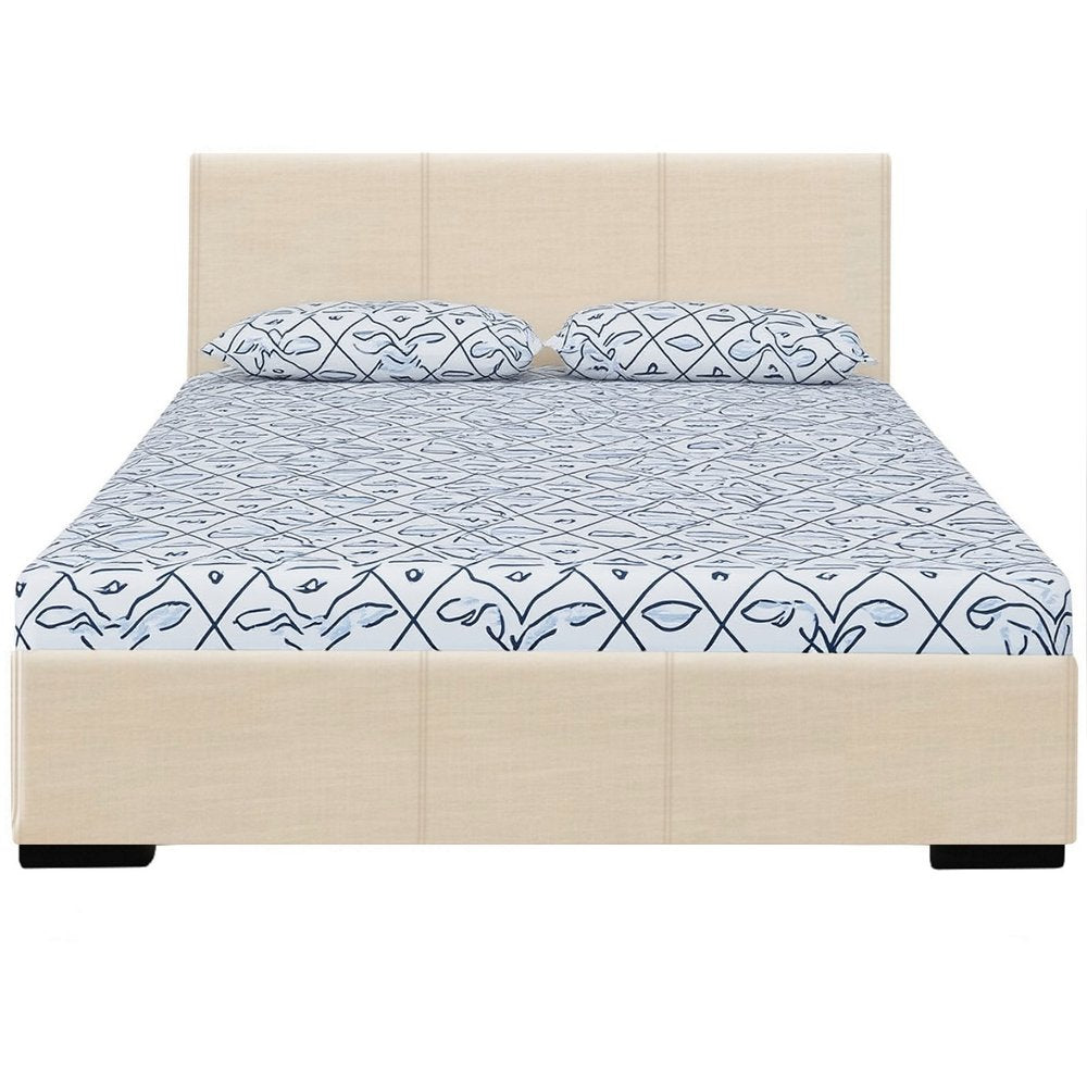 White Faux Leather King Bed Frame