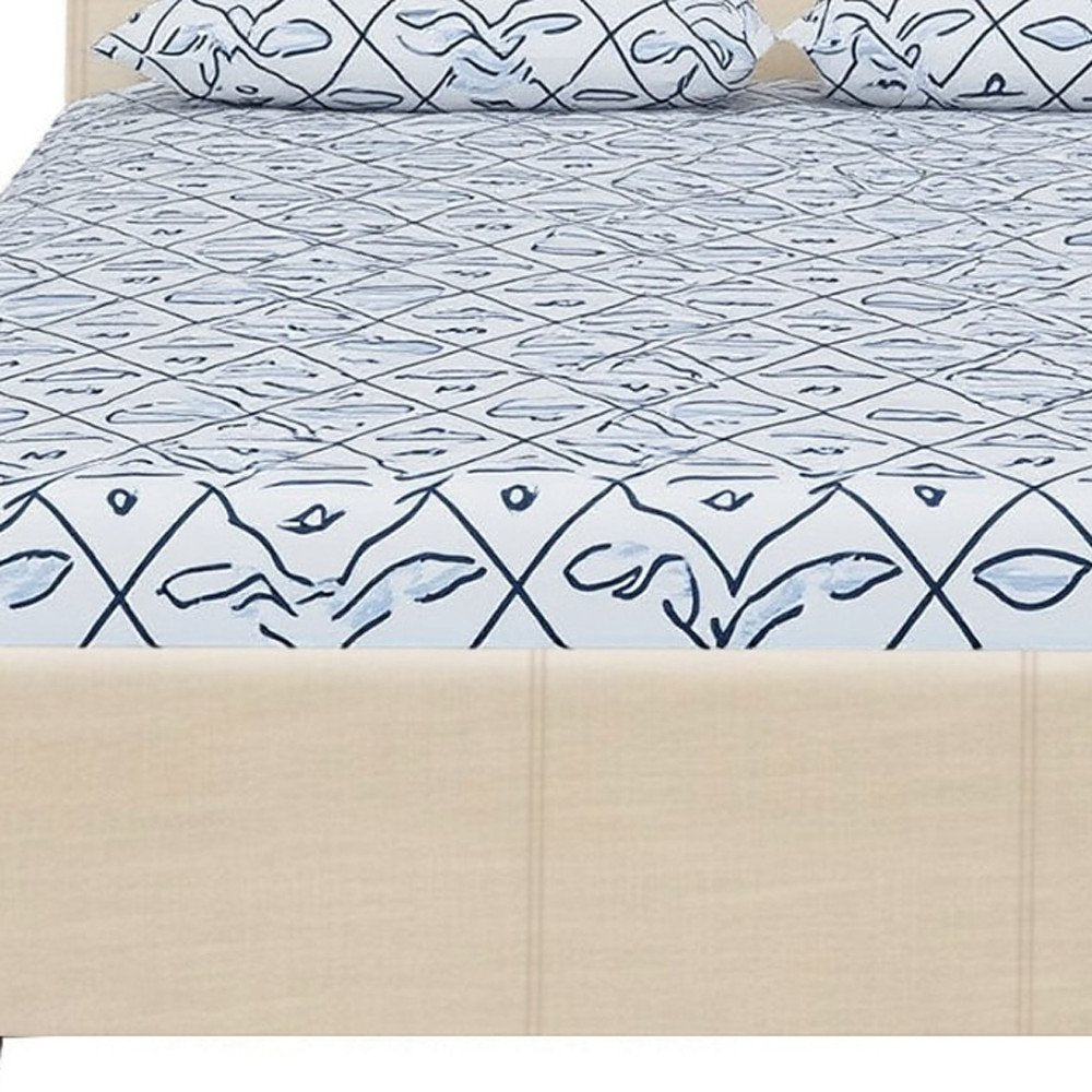 White Faux Leather King Bed Frame