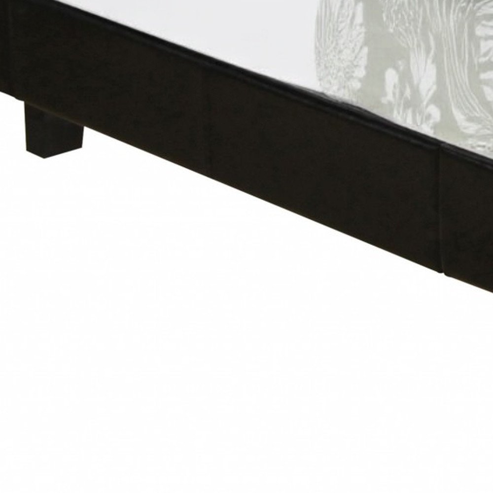 White Faux Leather King Bed Frame
