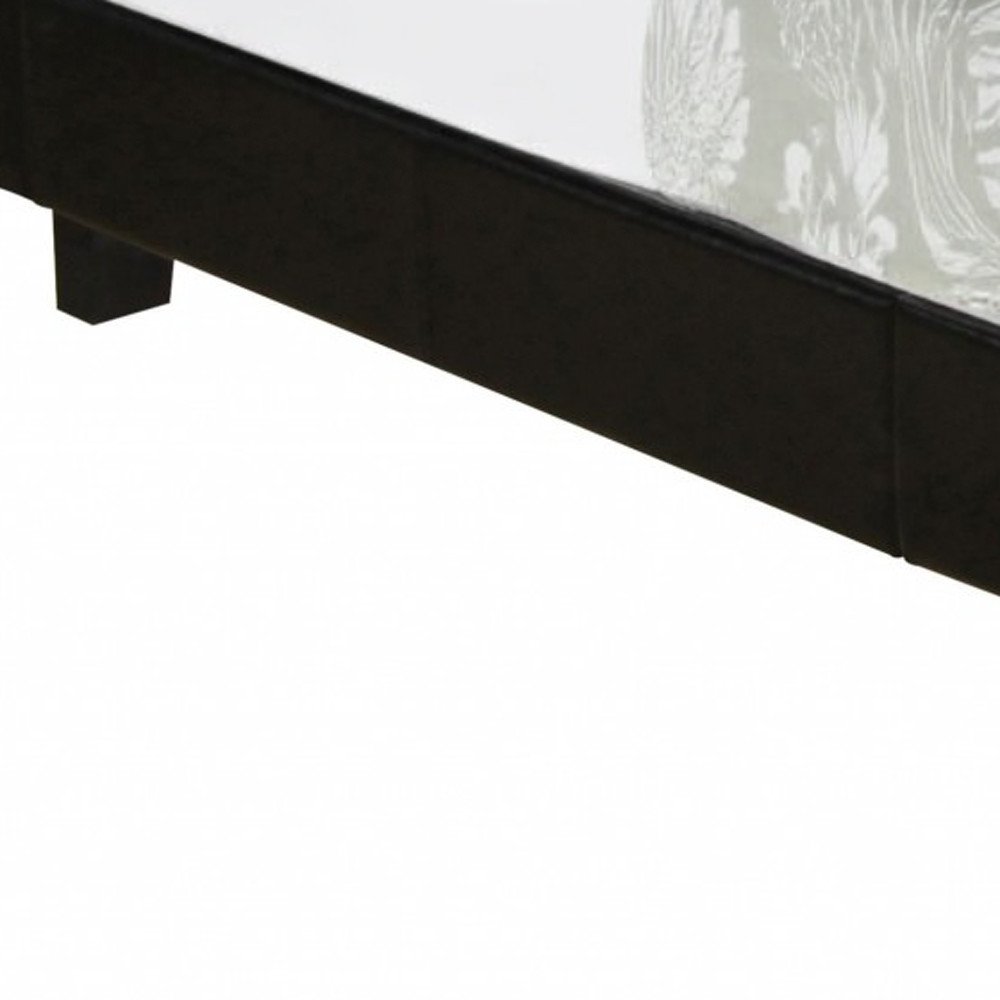 White Faux Leather King Bed Frame