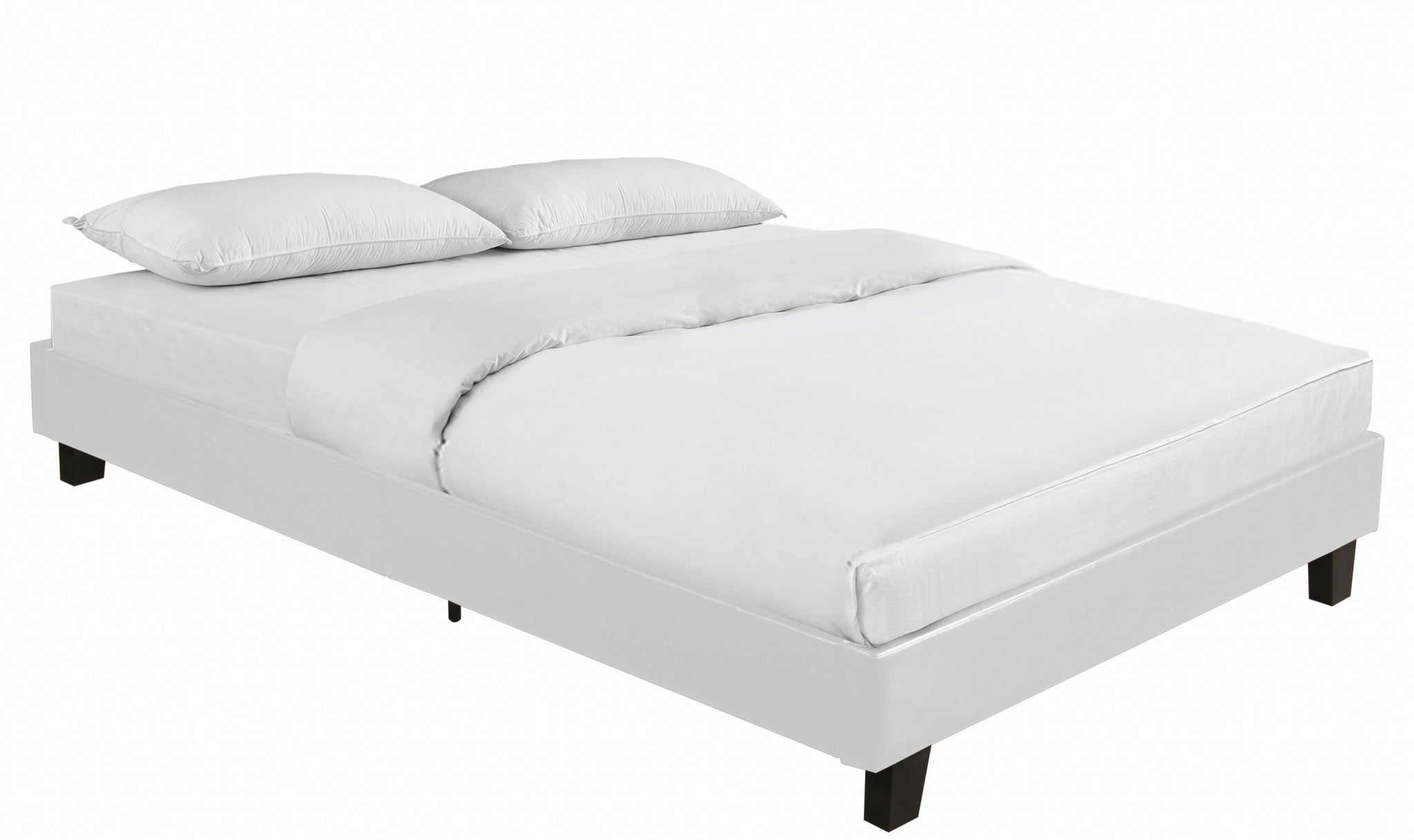 White Platform King Bed