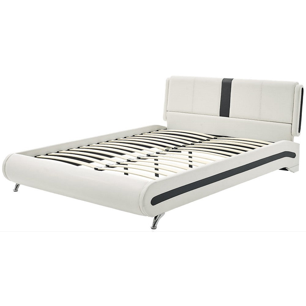 Solid Manufactured Wood Bed Upholstered With Headboard