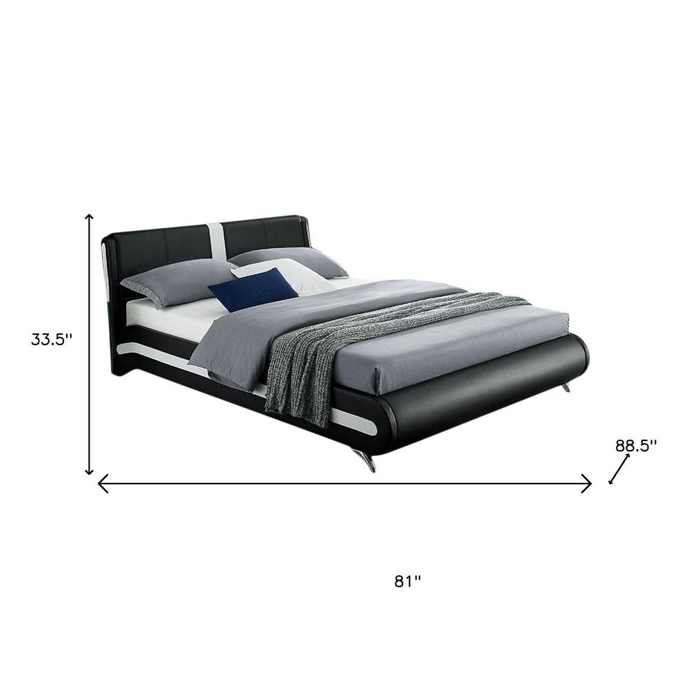 White Faux Leather Queen Bed Frame