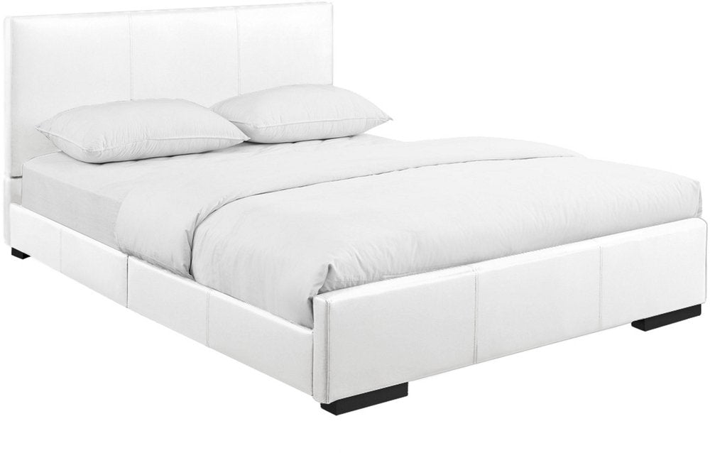 Black Faux Leather King Bed Frame