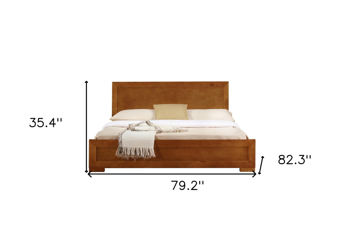 Oak Wood King Bed Frame