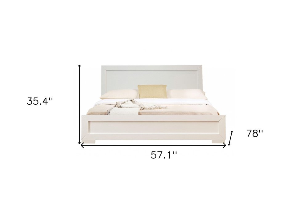 Brown Wood King Bed Frame