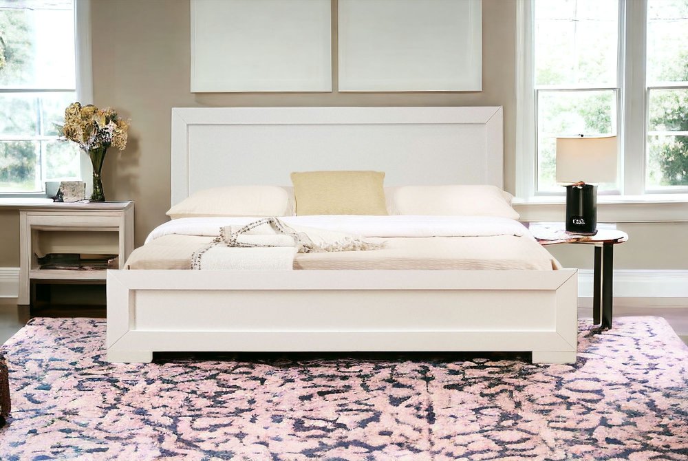 Brown Wood King Bed Frame