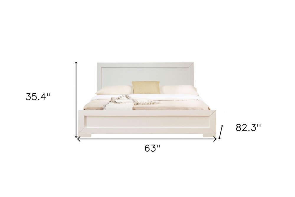 Brown Wood King Bed Frame