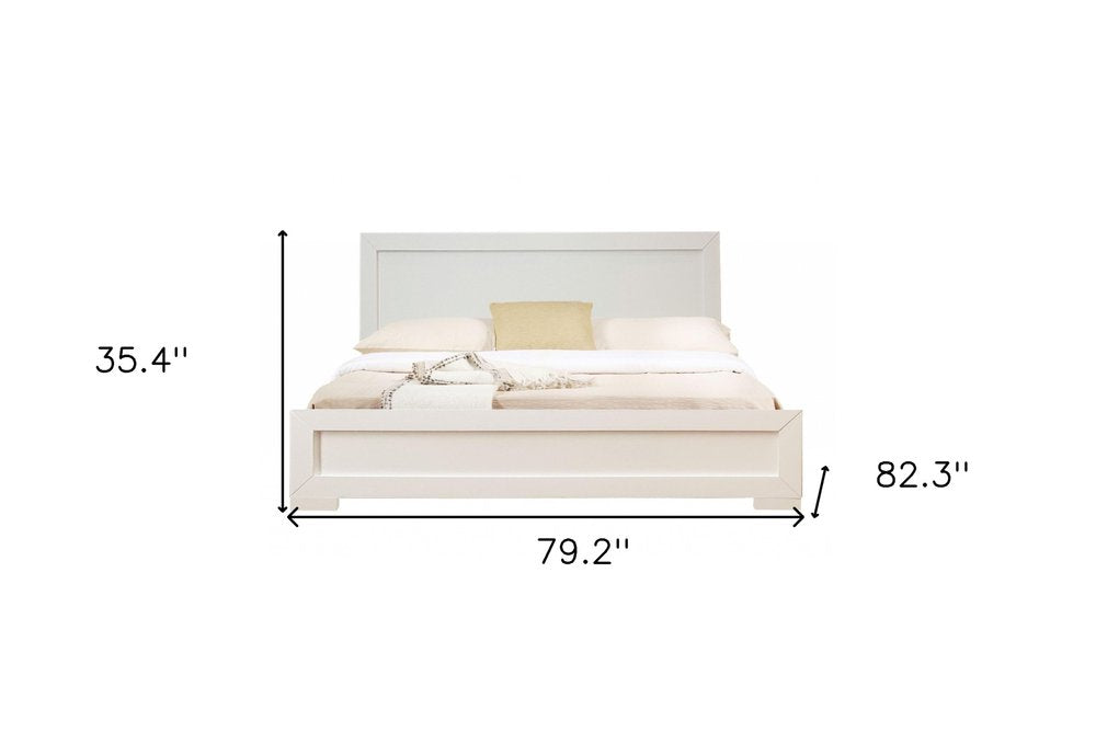 Brown Wood King Bed Frame