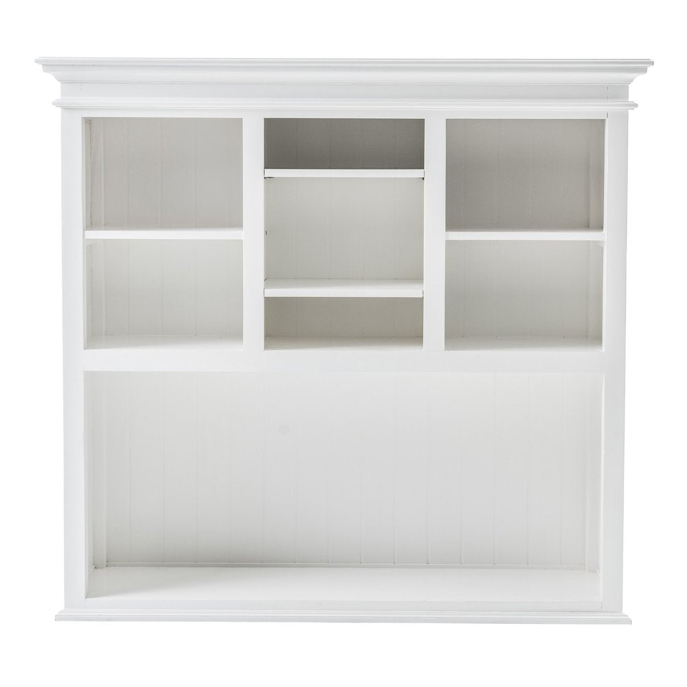 White Solid Wood Adjustable Two Tier Bookcase