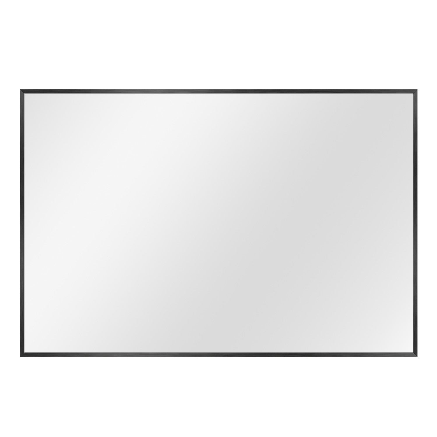 38" Black Metal Framed Accent Mirror
