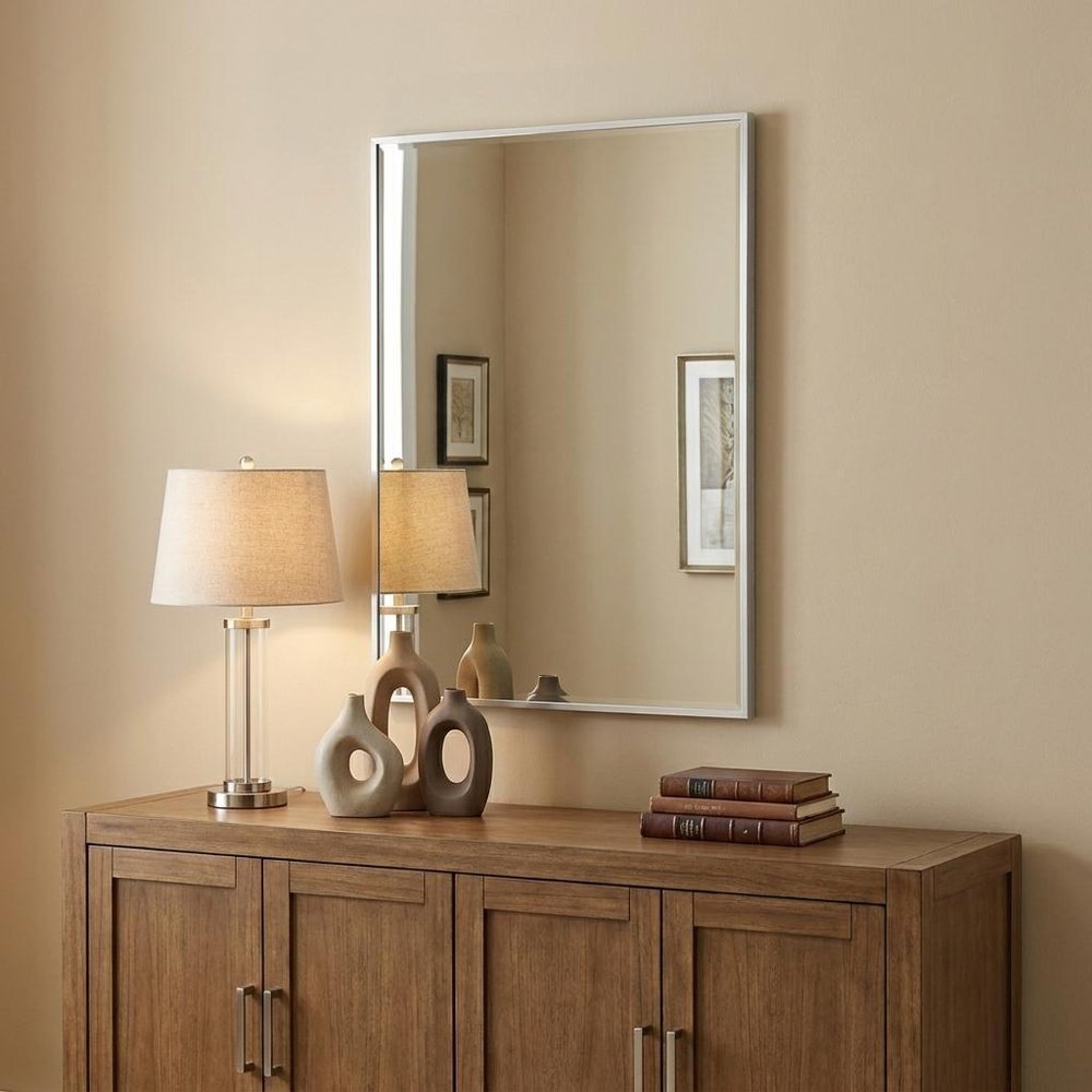 36" Gold Aluminum Framed Accent Mirror