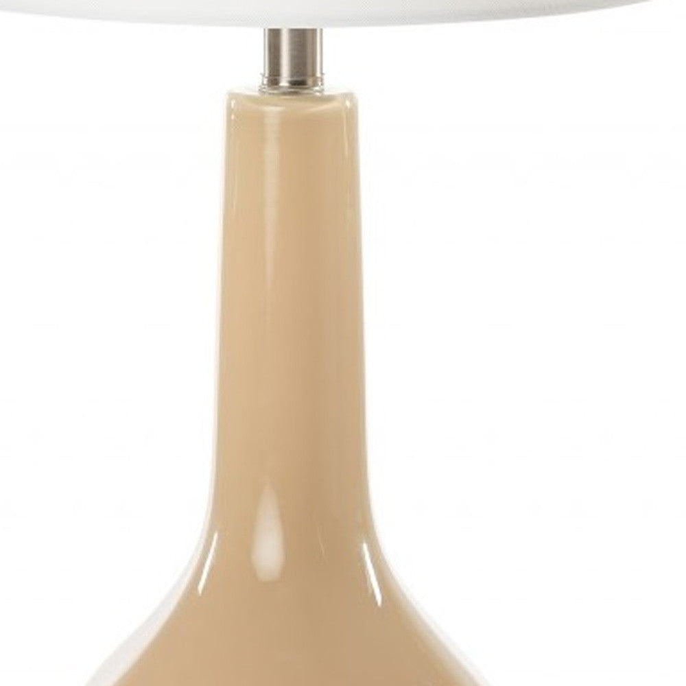 Set of 2 Beige Modern Acrylic Table Lamps