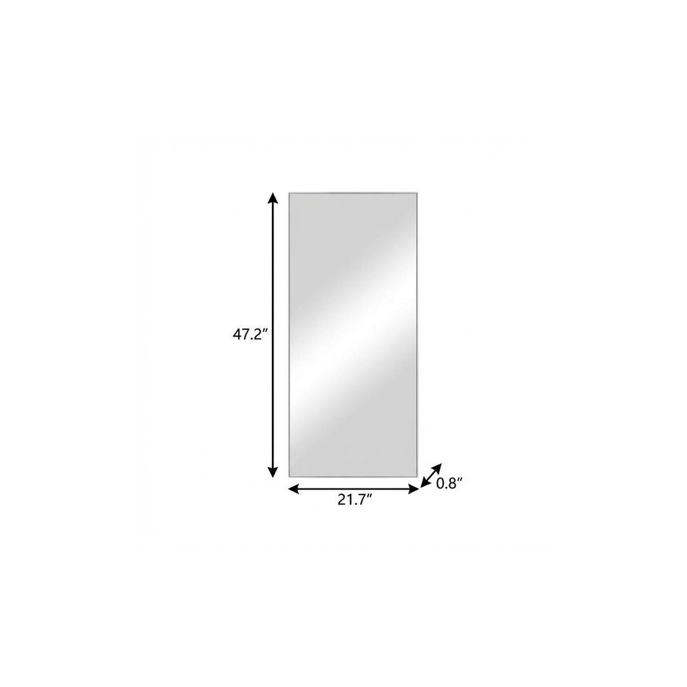 47" Silver Metal Accent Mirror