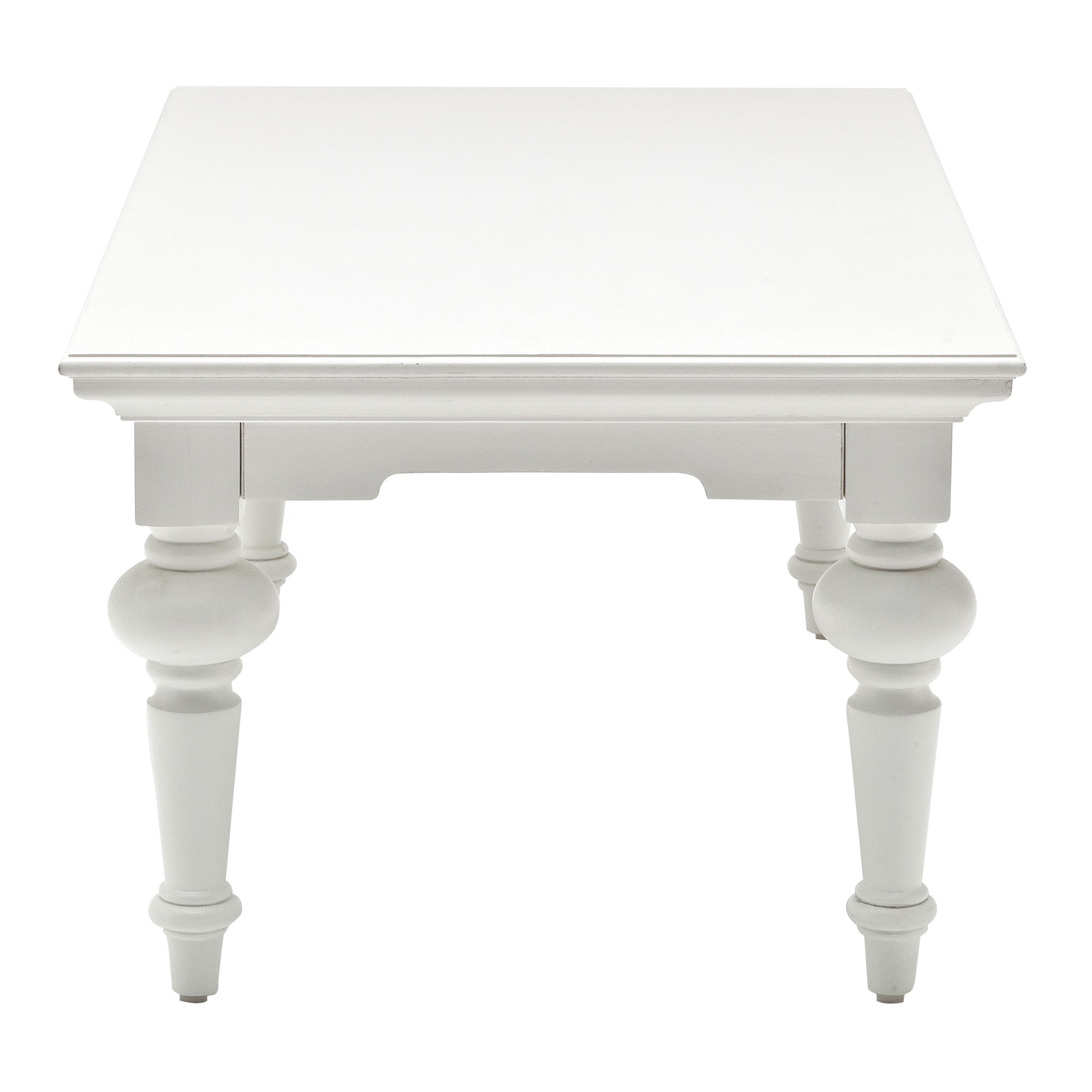 47" White Solid Wood Coffee Table