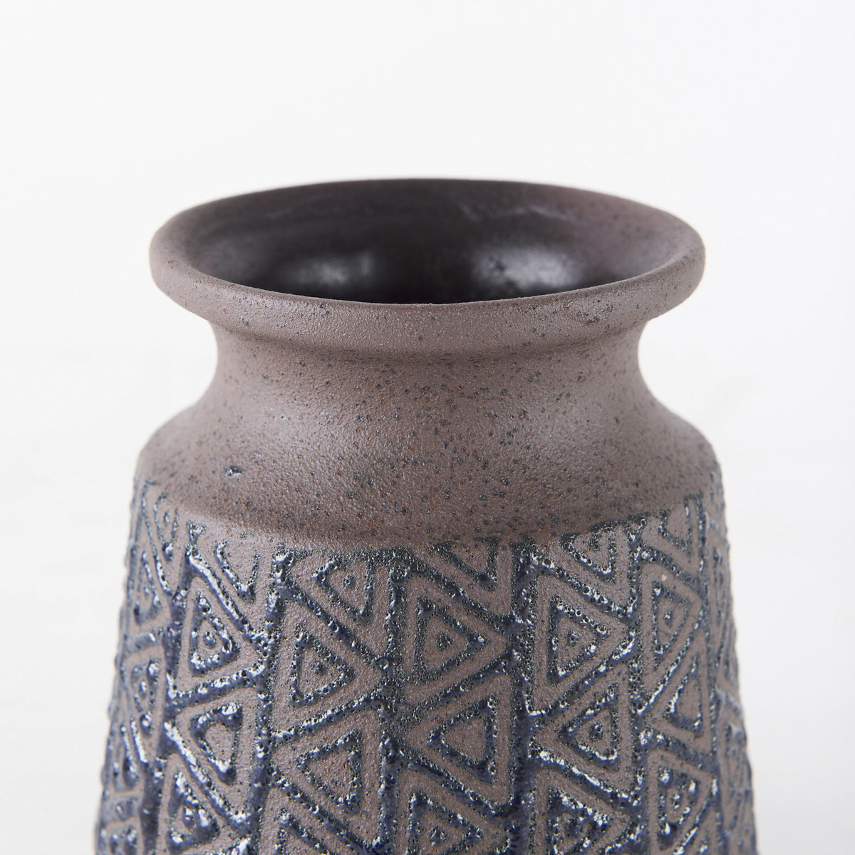 6" Brown Abstract Cylinder Ceramic Table Vase