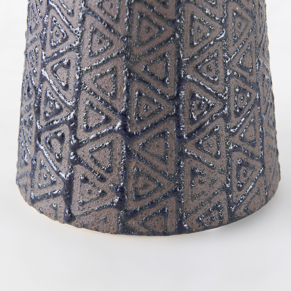 6" Brown Abstract Cylinder Ceramic Table Vase