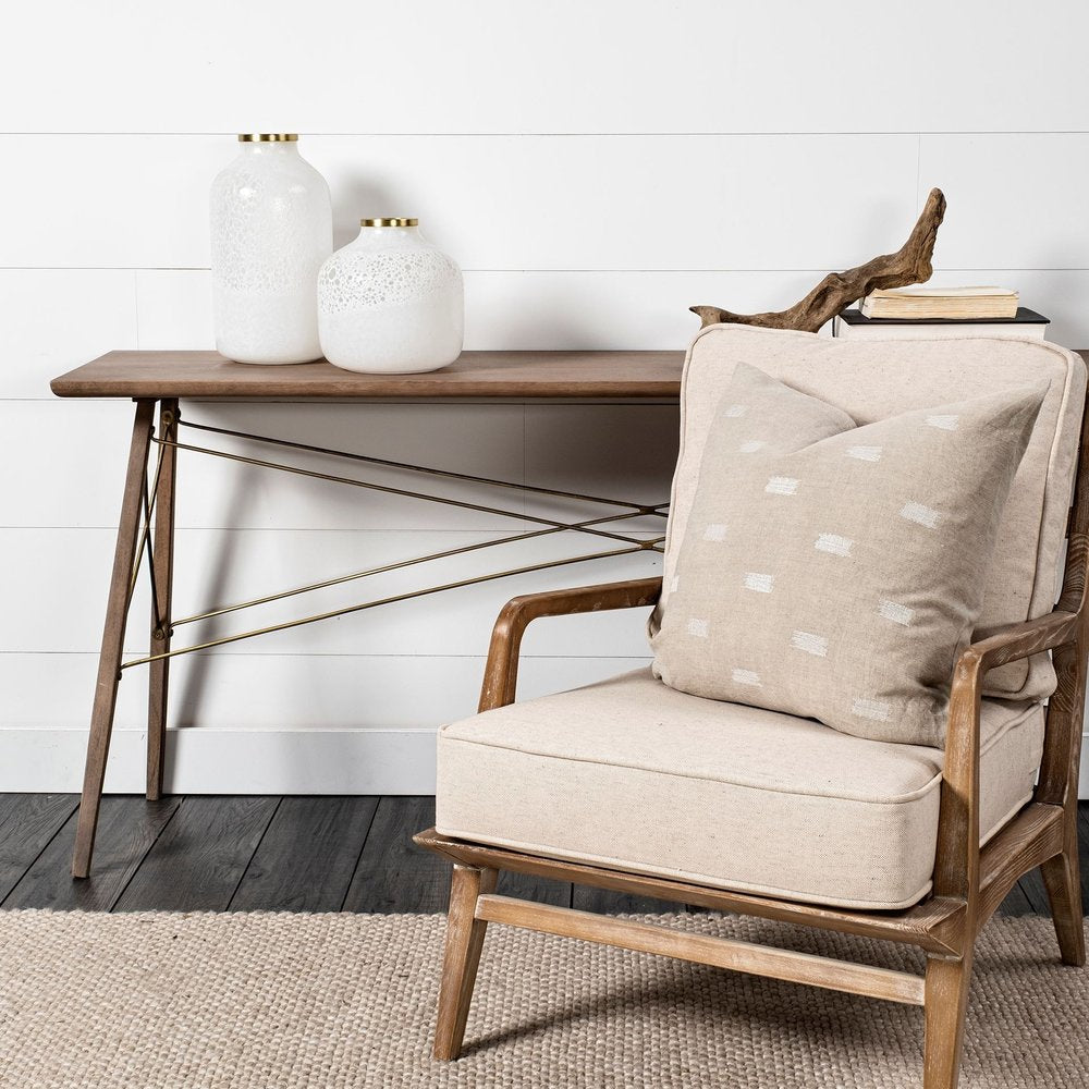 8" White Abstract Cylinder Crystal Glass Table Vase