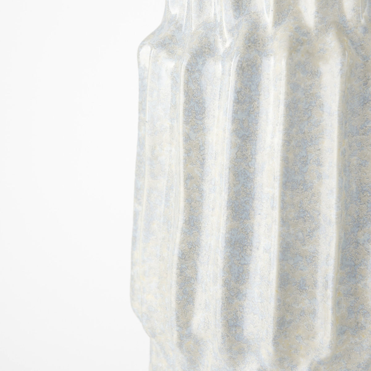 23" Gray Abstract Cylinder Ceramic Table Vase