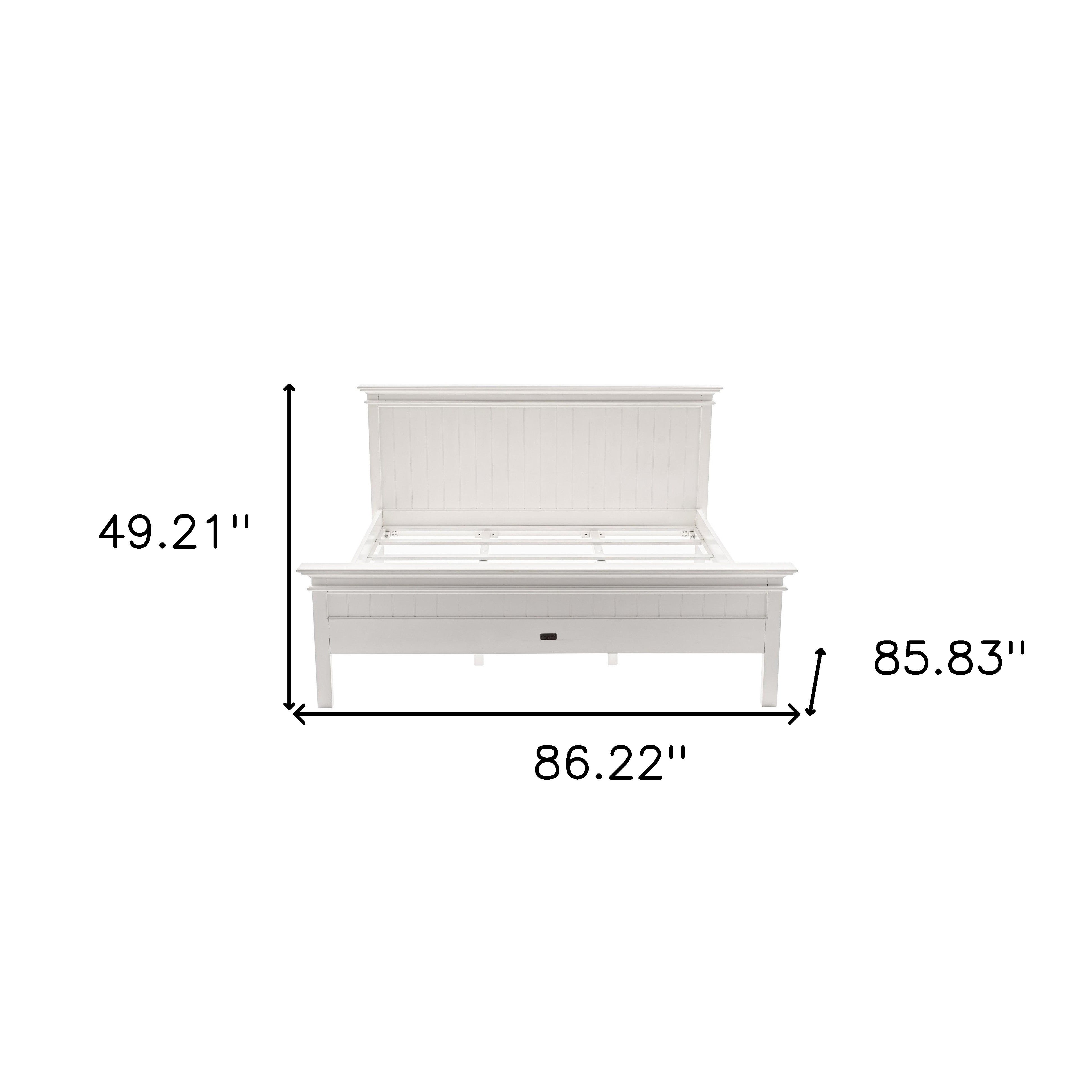 Classic White Panel King Size Bed