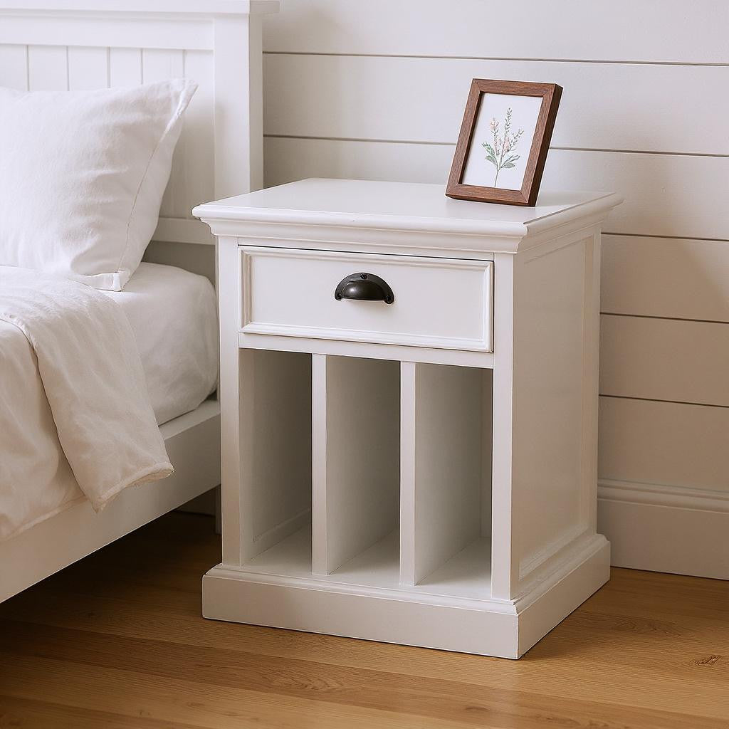 24" Solid Wood and Wood Nightstand