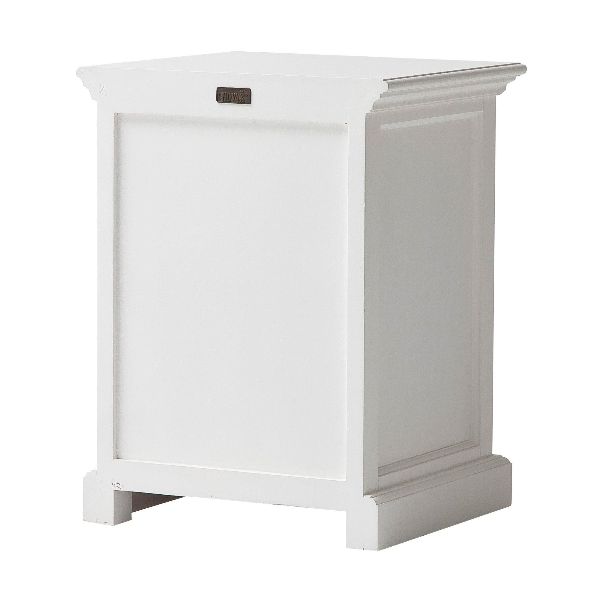 Classic White Nightstand With Dividers