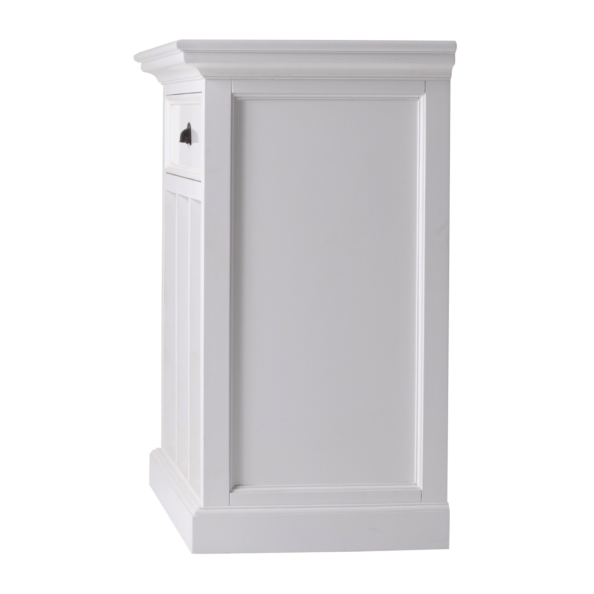 31" White Solid and Manufactured Wood Nightstand