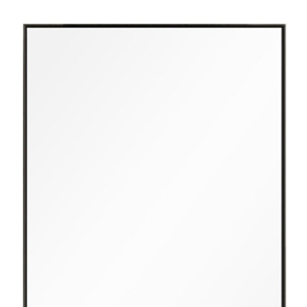 59" Black Metal Framed Freestanding Standing Mirror