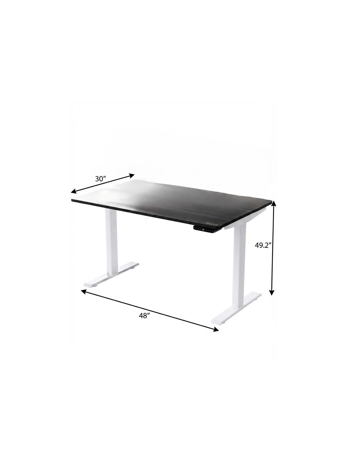 48" Adjustable Black and White Stainless Steel Standing Desk