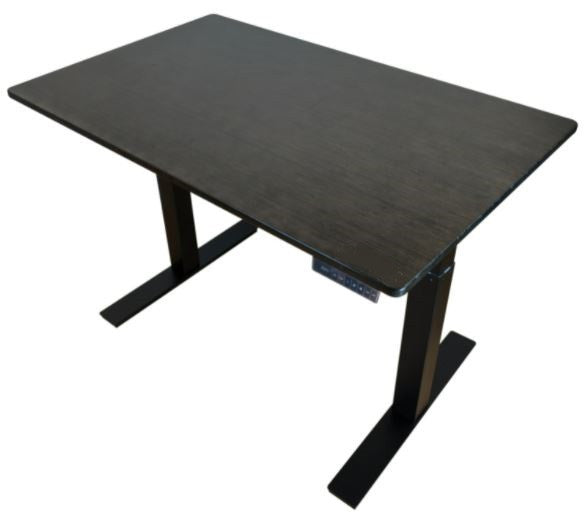 Black on Black Bamboo Dual Motor Electric Office Adjustable Computer Desk