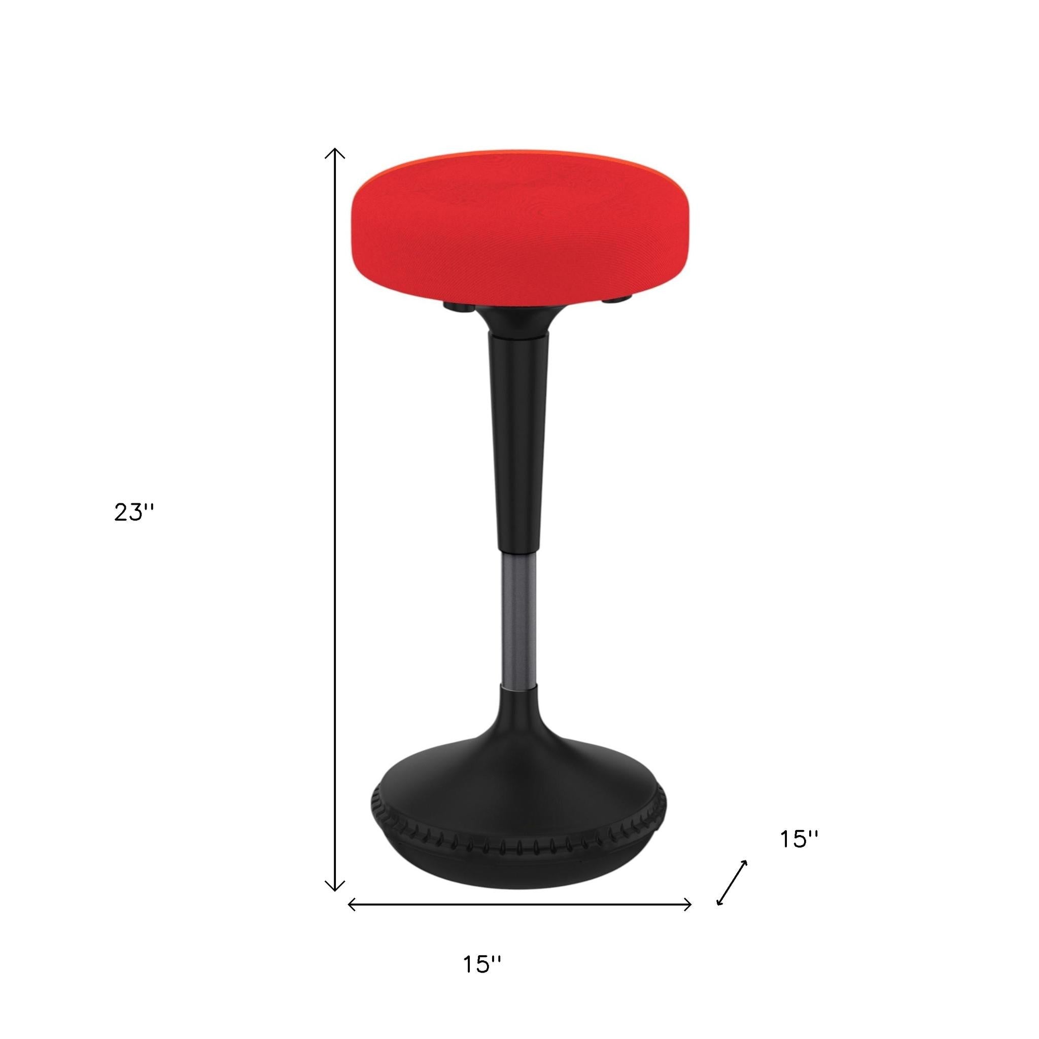 Red and Black Adjustable Height Swivel Office Chair