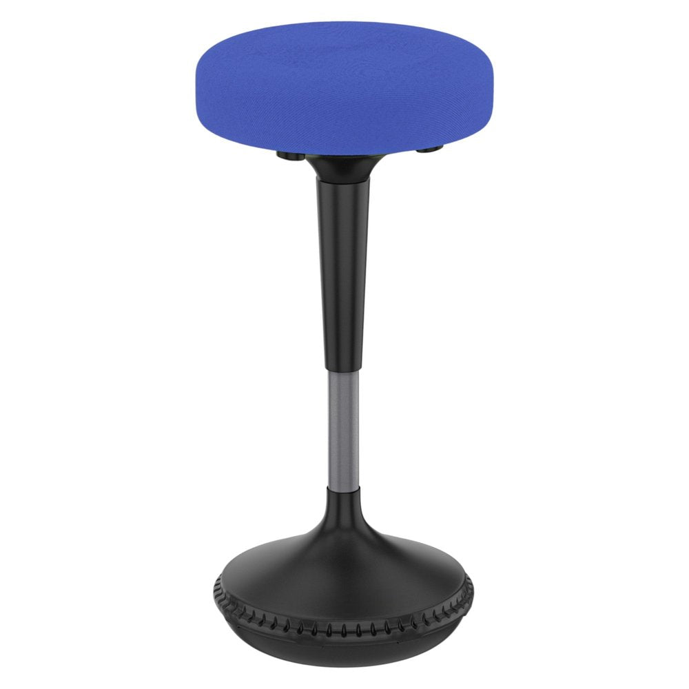 Blue and Black Adjustable Height Swivel Office Chair