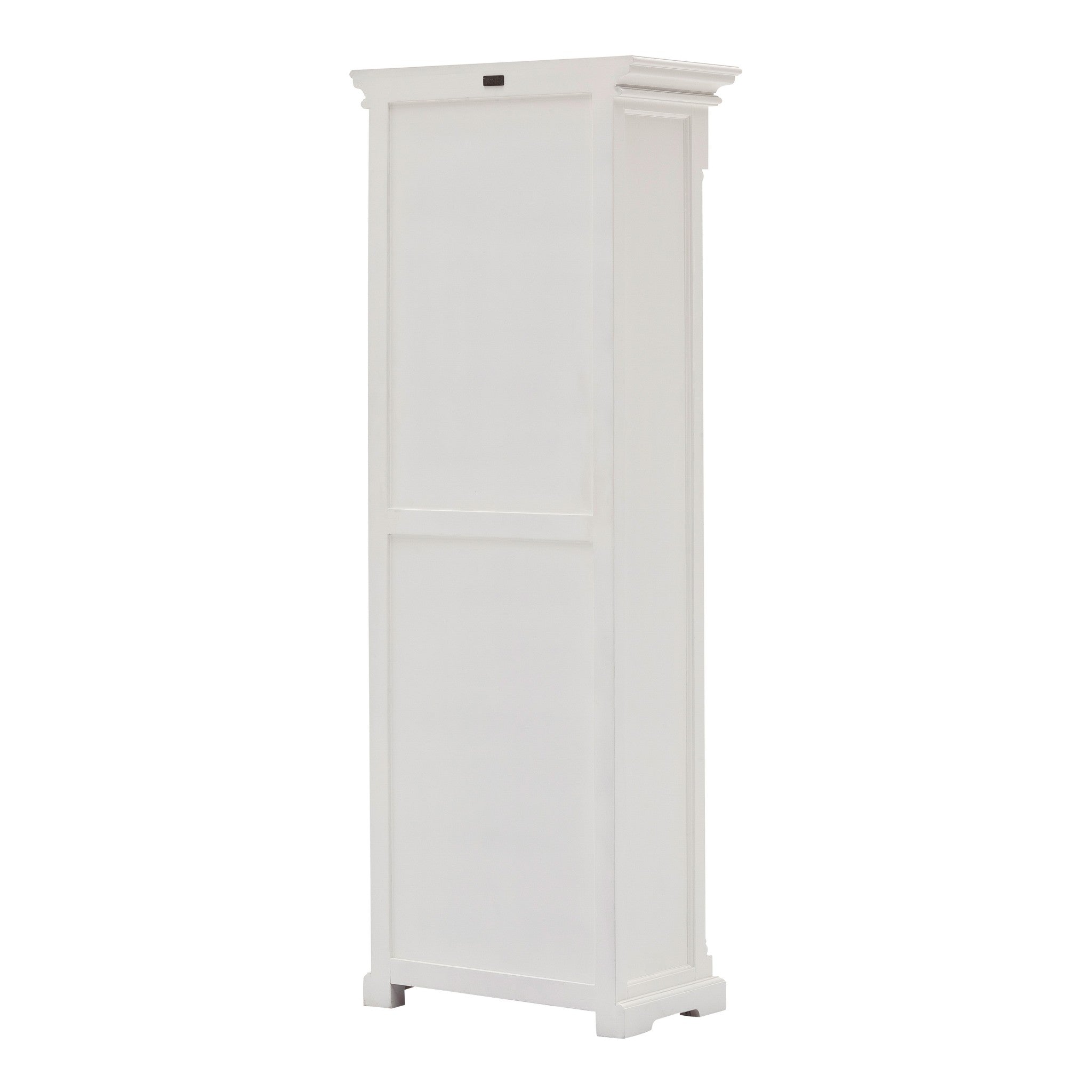 Traditional White and Glass Door Storage Cabinet