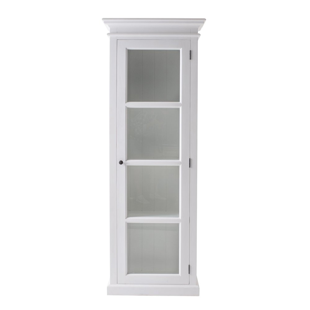 75" White Solid Wood Single Door Pantry Or Storage Closet