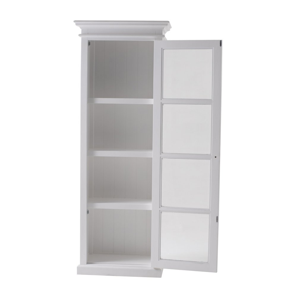 75" White Solid Wood Single Door Pantry Or Storage Closet