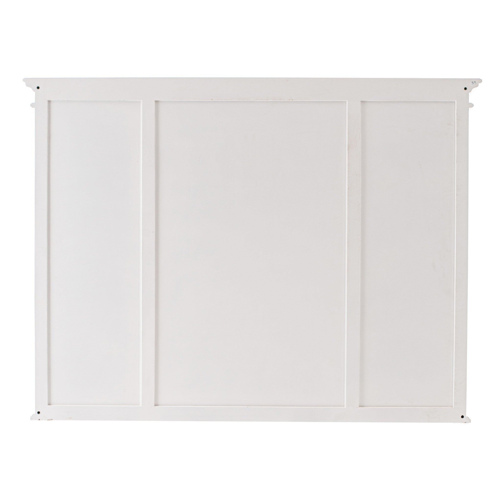 71" White Dining Hutch With Twelve Shelves And Three Drawers
