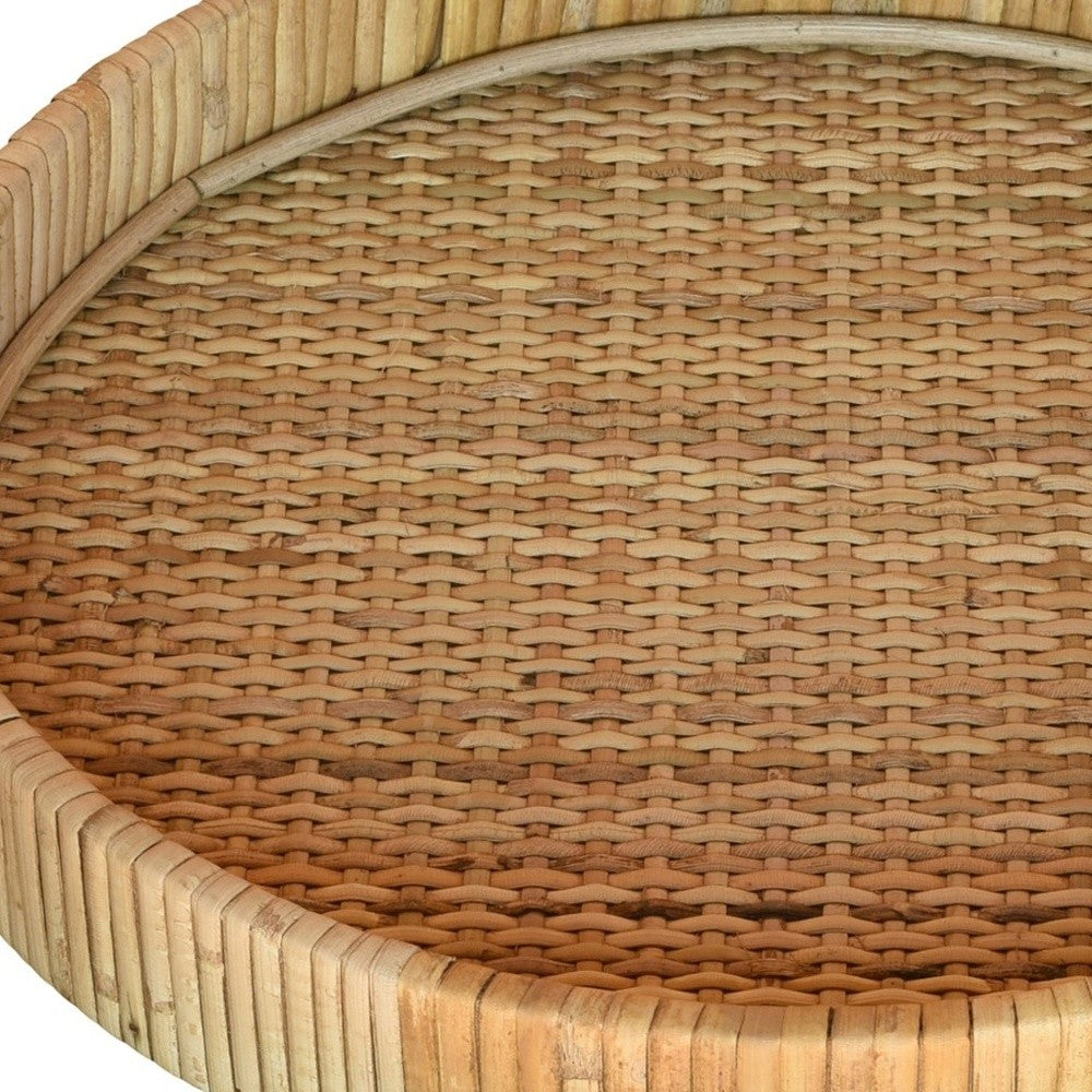 Braided Bamboo Round Tray